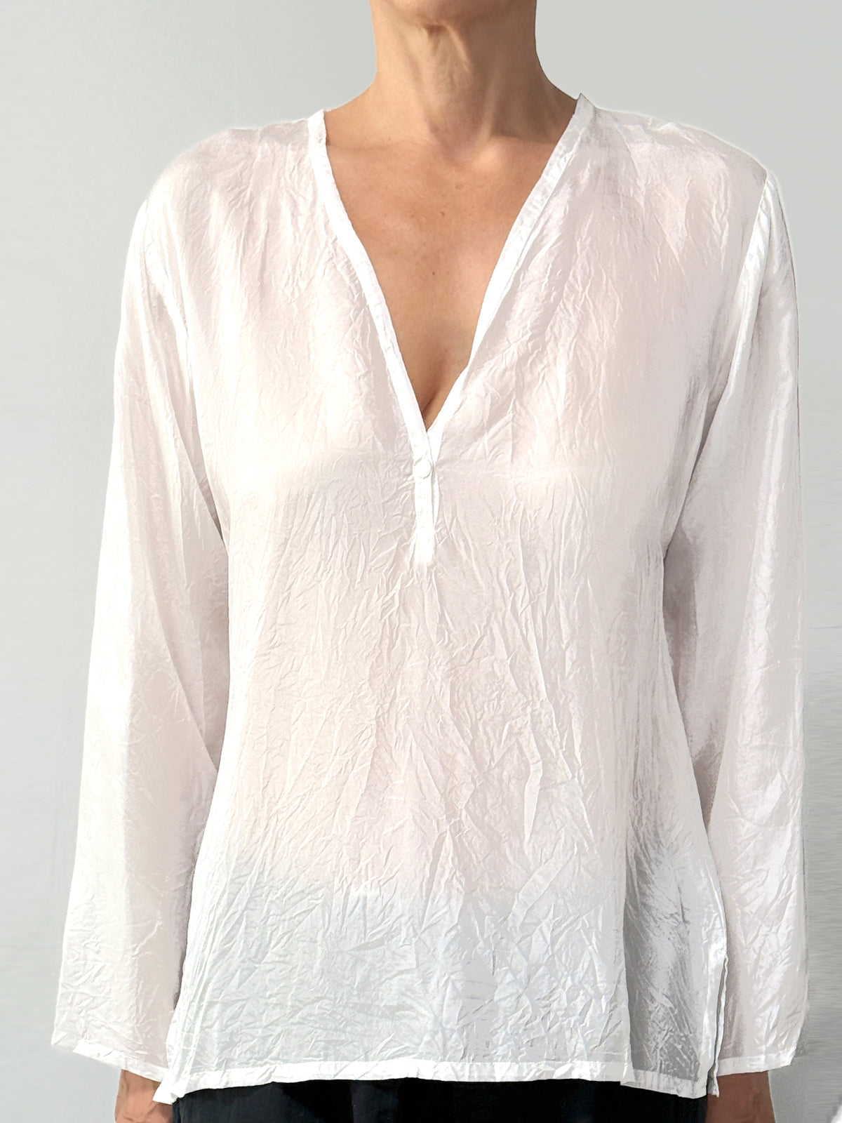 Silk Vacation Top | White