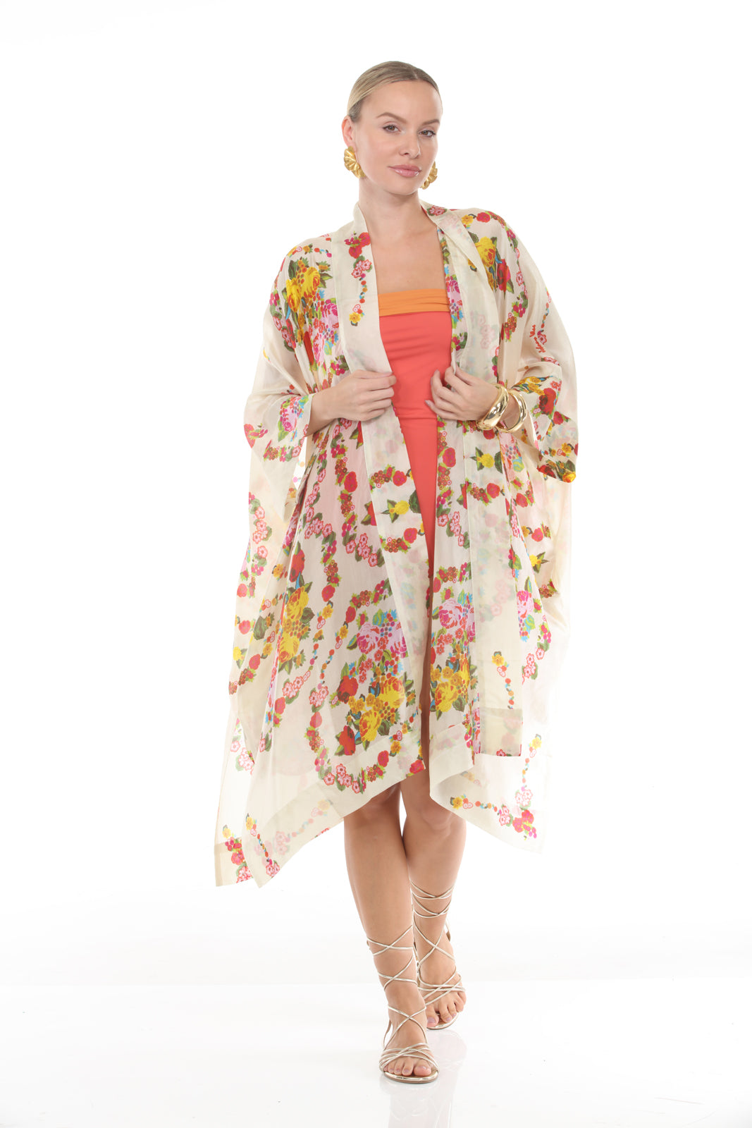 Camille_Reversible_Bodysuit_Coral_Orange_-_wearing_kimono