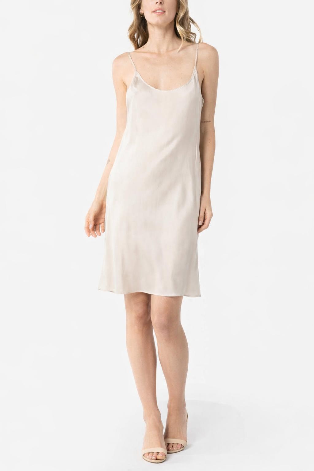 Short Silk Slip Dress | Nude  VACANCES