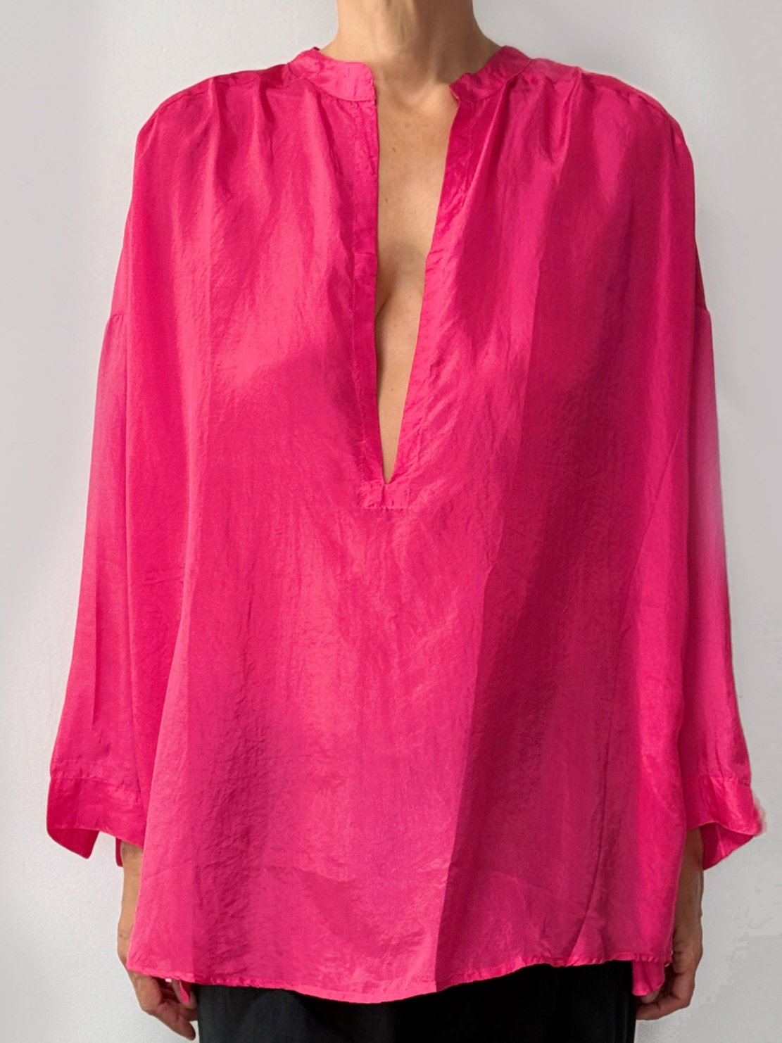 Silk Pirate Shirt | Rose