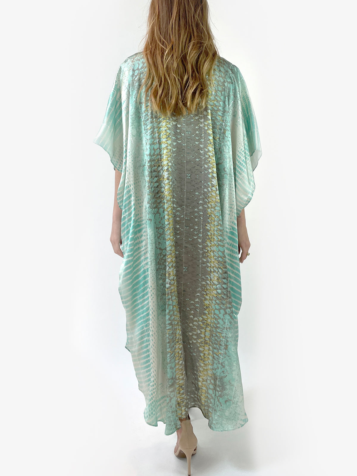 Abigail Silk Caftan | Turquoise