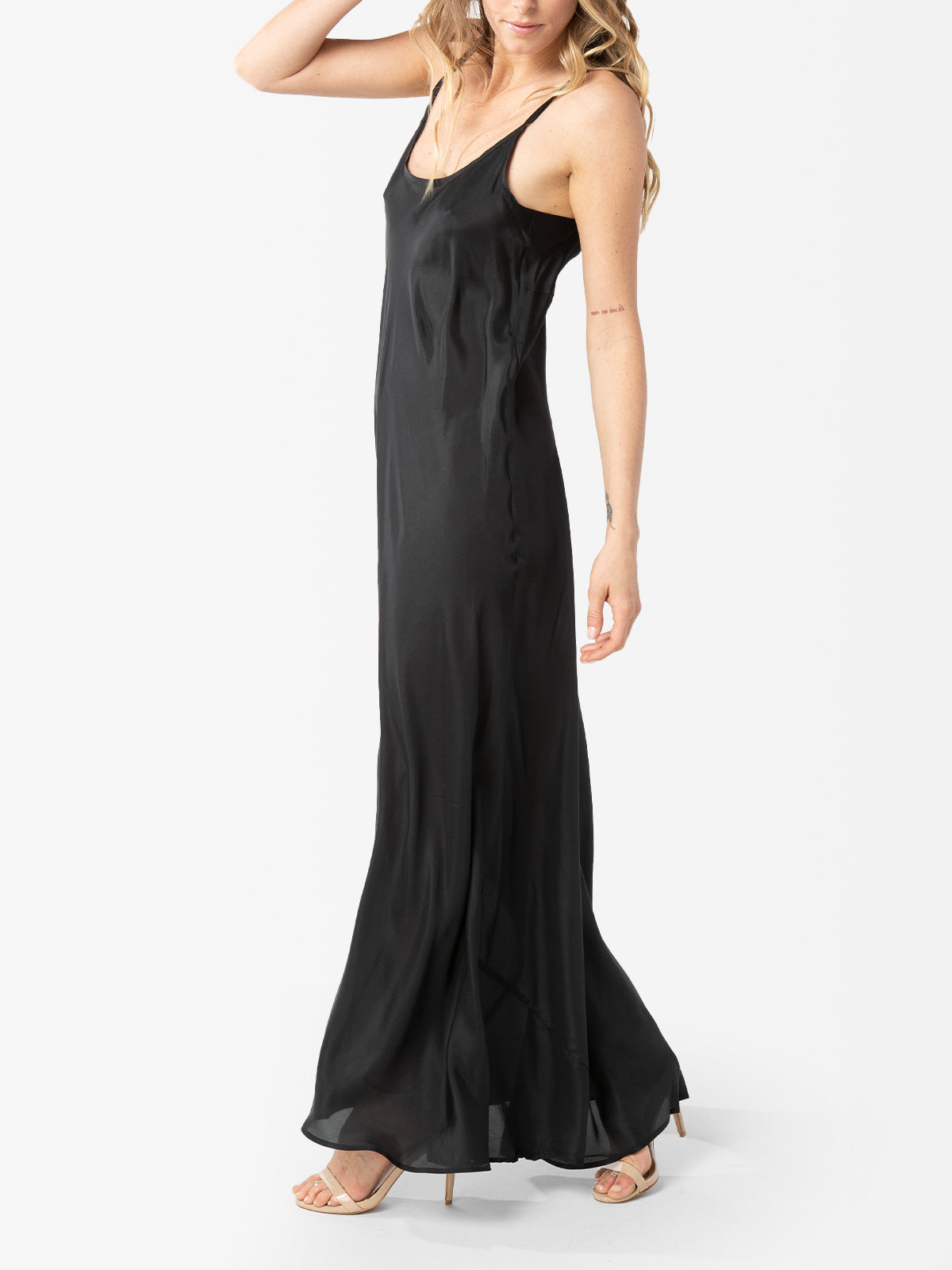 VACANCES Silk Habotai Slip Dress side