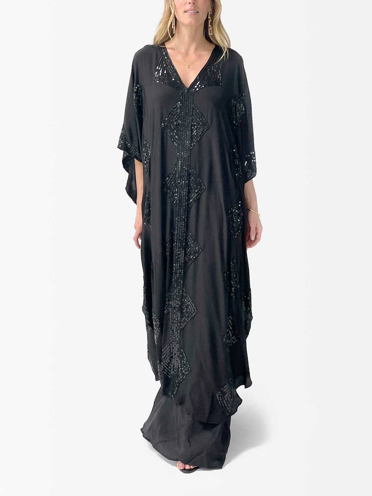 Aubree Evening Caftan Dress | Black Aubree Evening Caftan Dress | Black