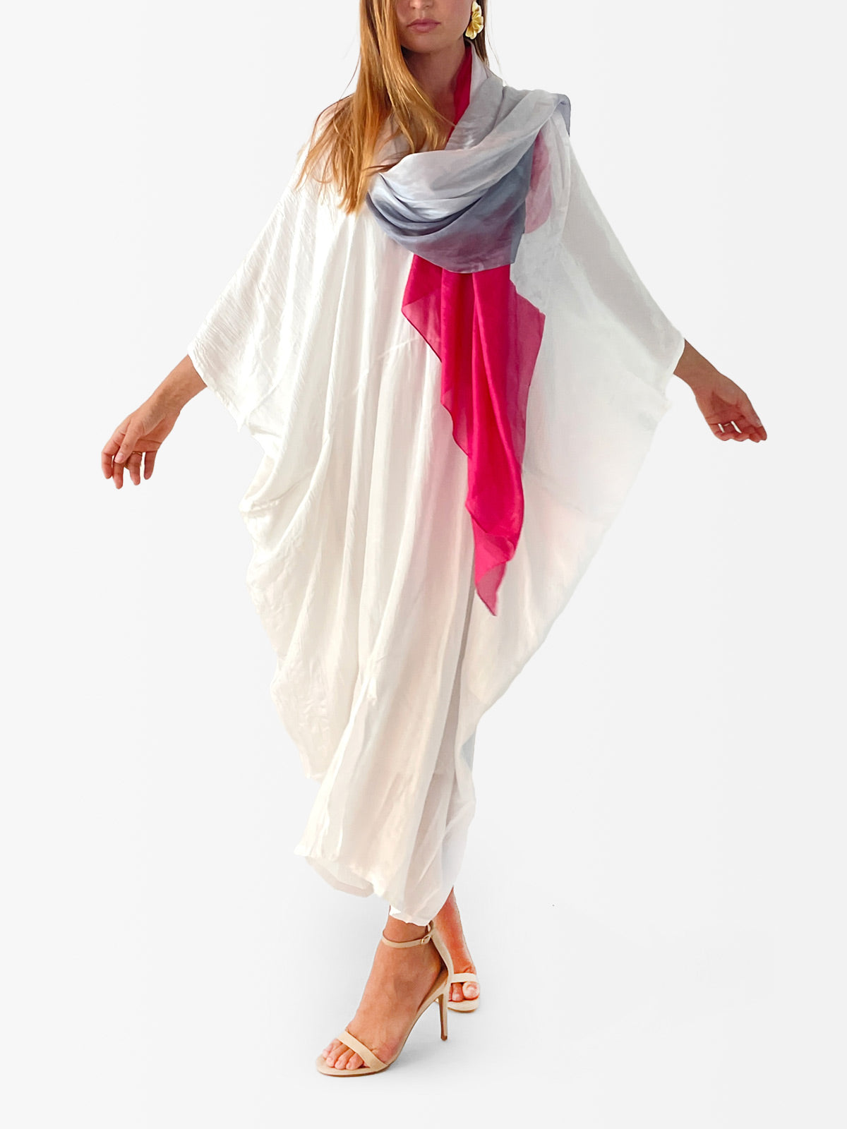 VACANCES Pareo White Rose Front