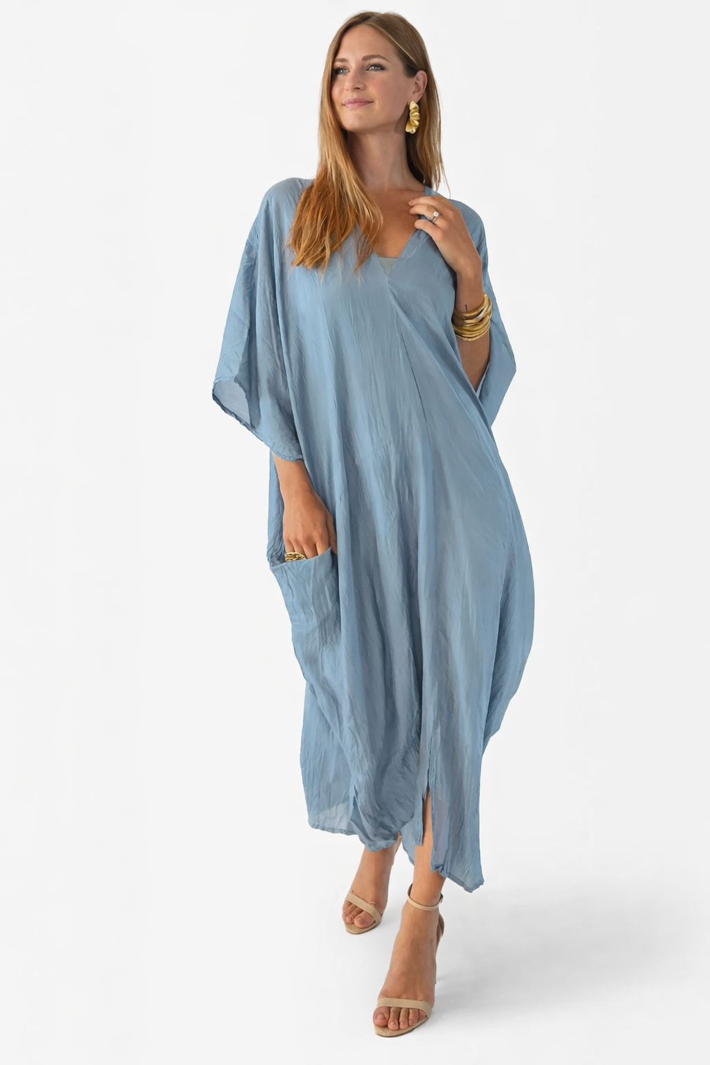Rae Silk Caftan | Vintage Denim