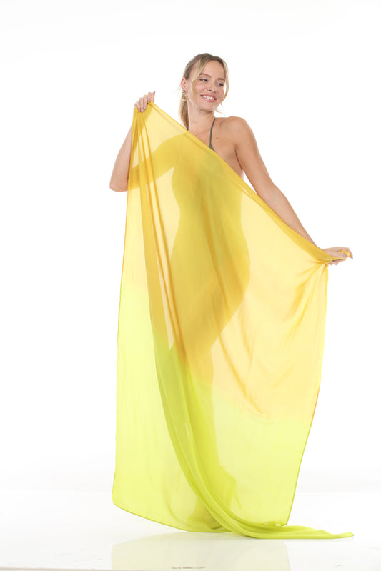 Dip Dye Pareo | Yellow/Chartreuse