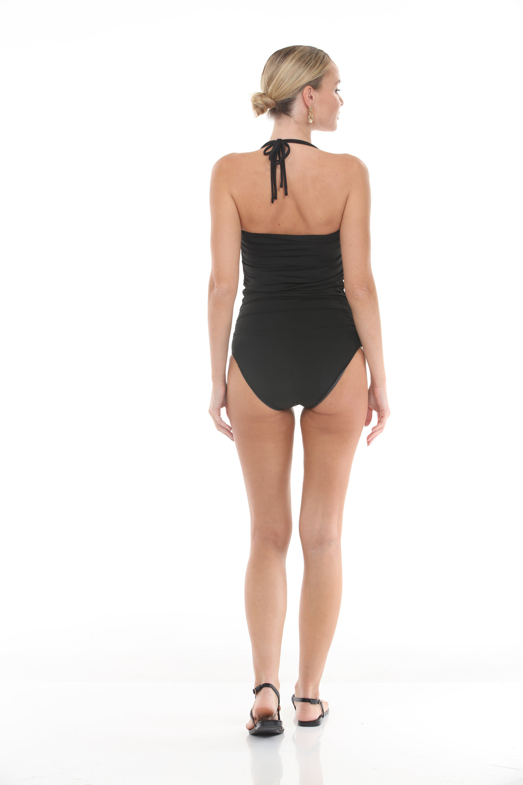Drawstring Reversible Bodysuit | Black/Grey back