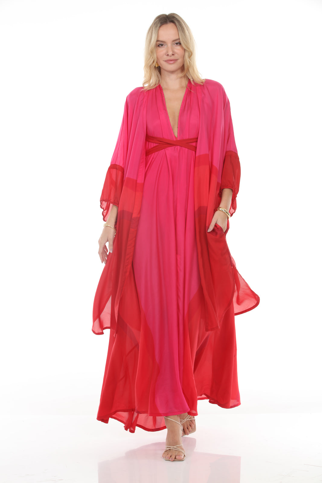 halter dress with belt Silk Halter Dress With Belt