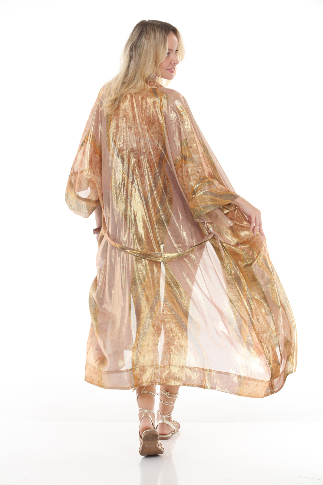 Kimono Printed Lurex | Blush - back