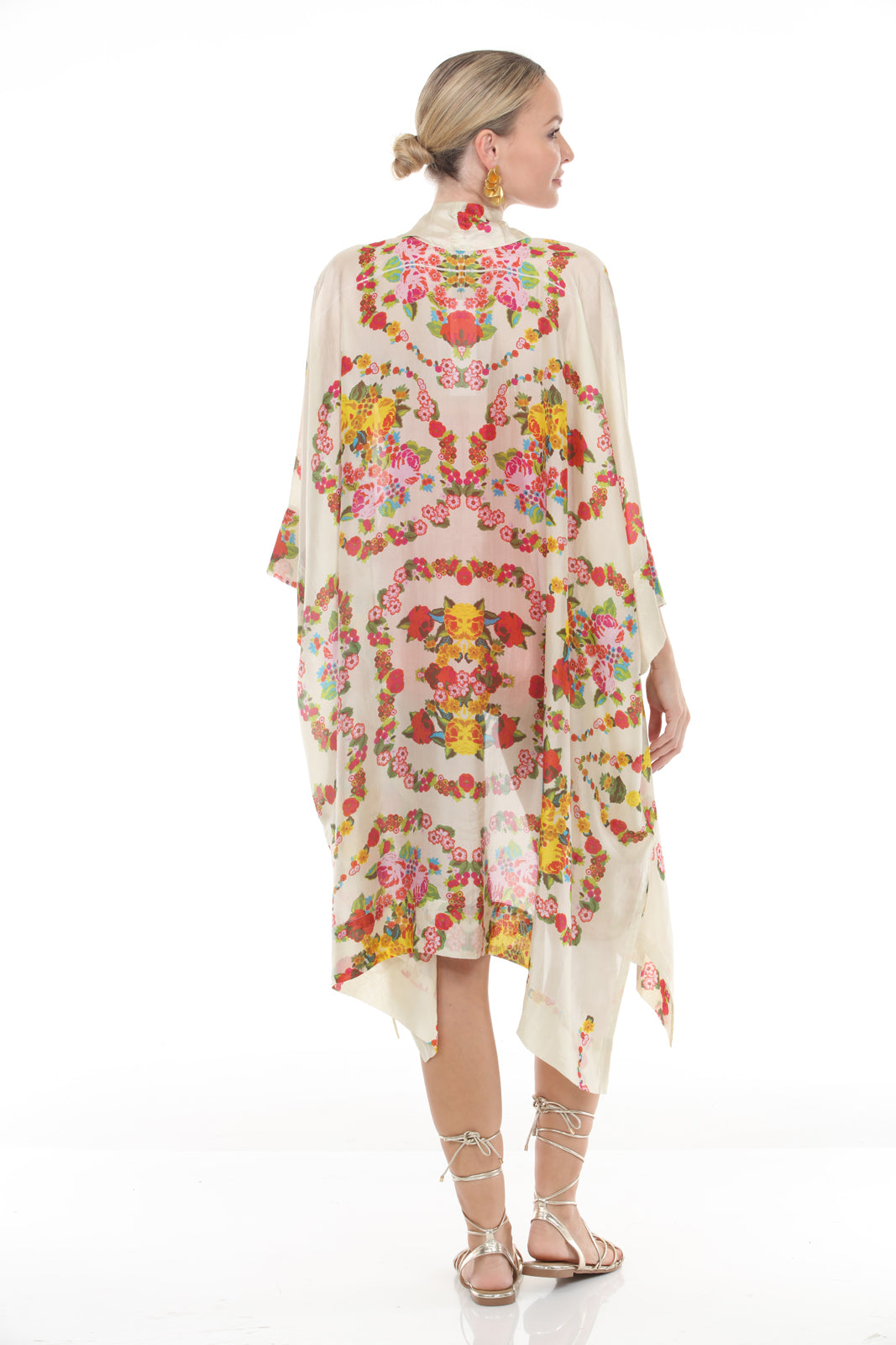 NATALY KIMONO PRINTED | CREAM back