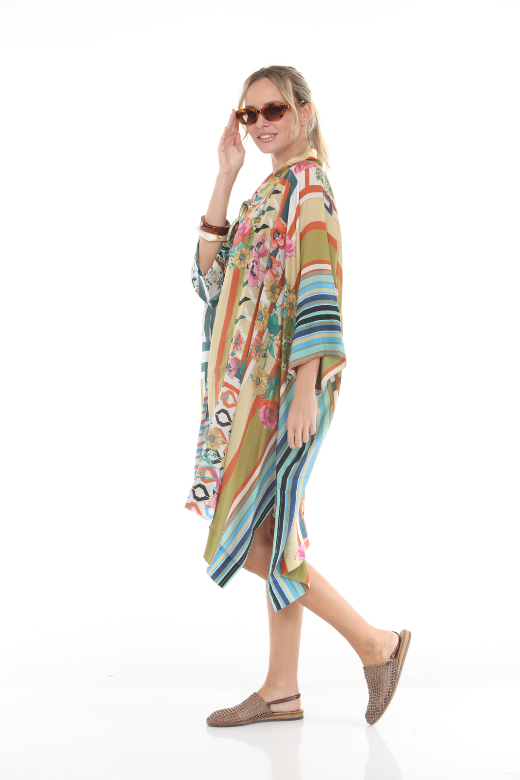 Nataly Kimono Printed | Olive - side