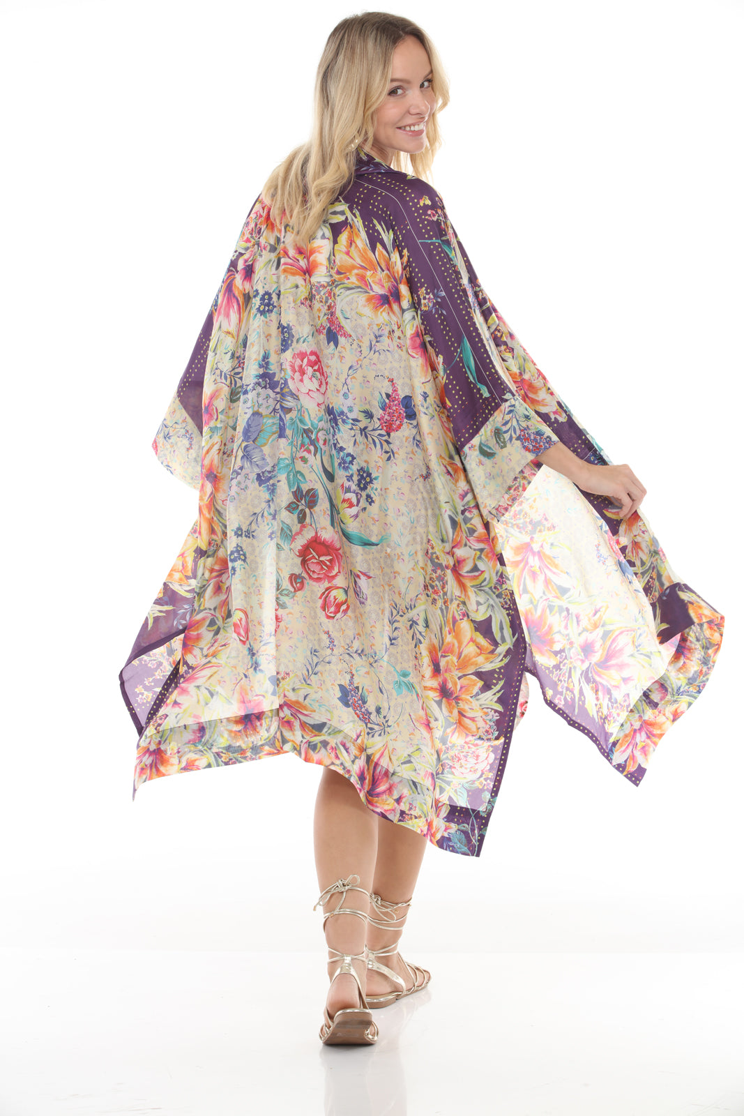 Nataly Kimono Printed | Purple - back