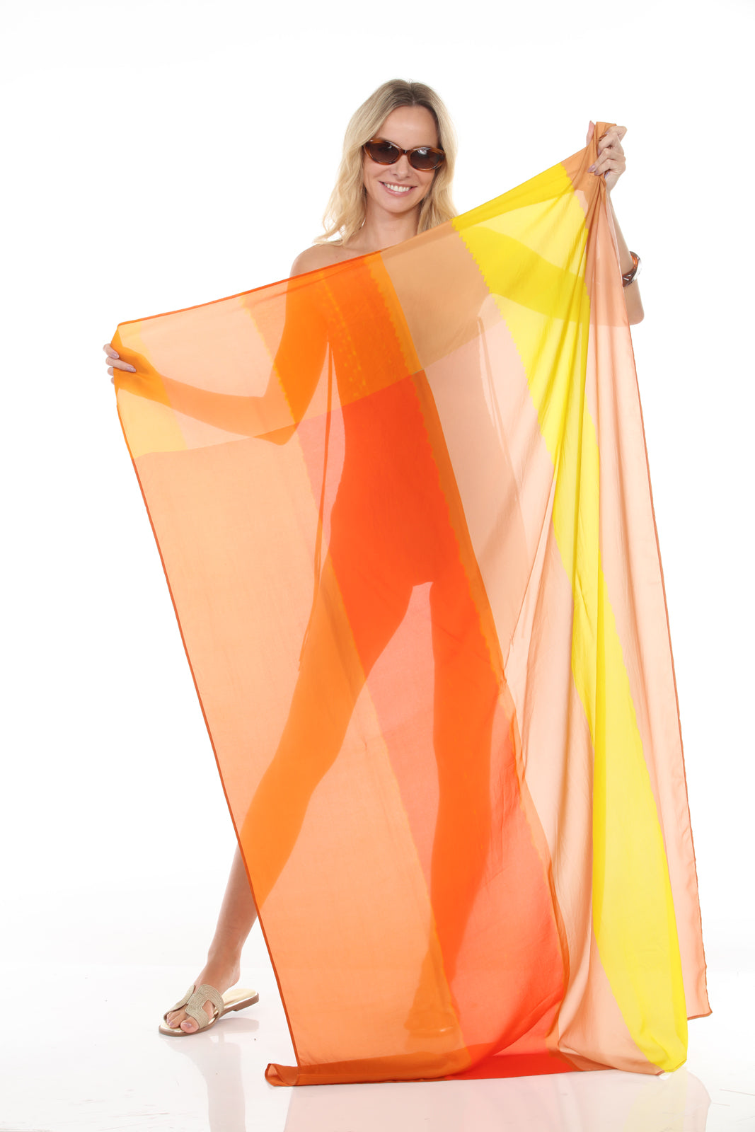 Pareo Abstract Stripe | Orange/Rust alt