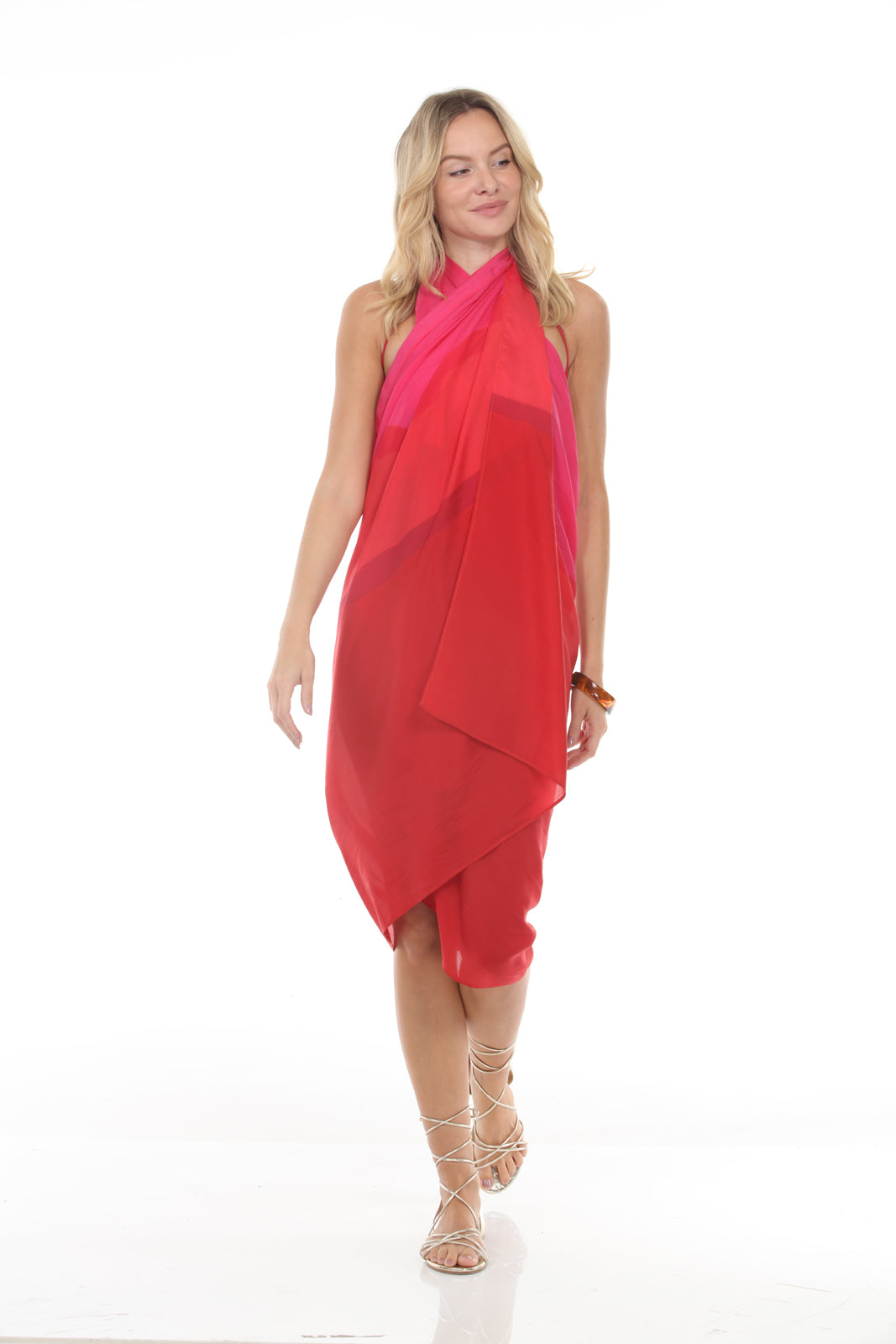 Pareo Wave Print | Red/Pink