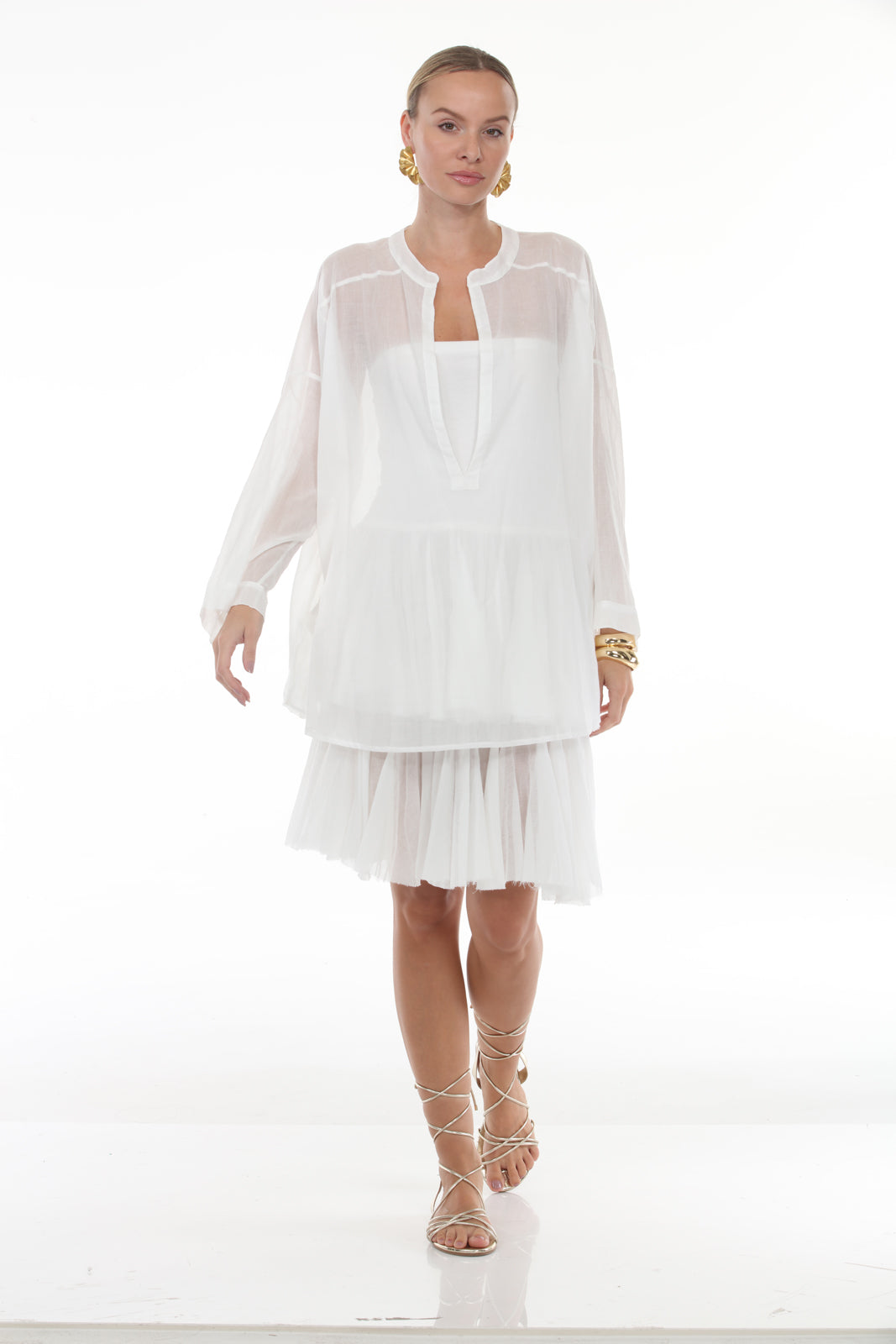 Pirate Shirt in Cotton | White - front