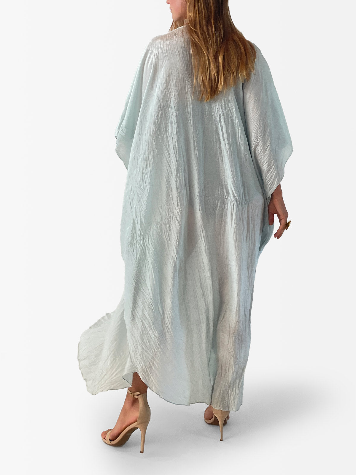 VACANCES Zanna Silk Caftan Cloud back