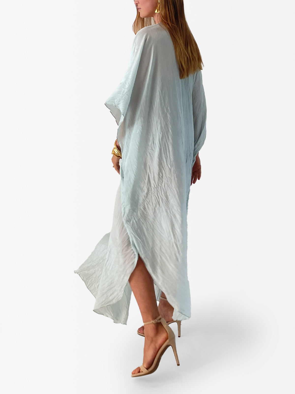 VACANCES Zanna Silk Caftan Cloud side