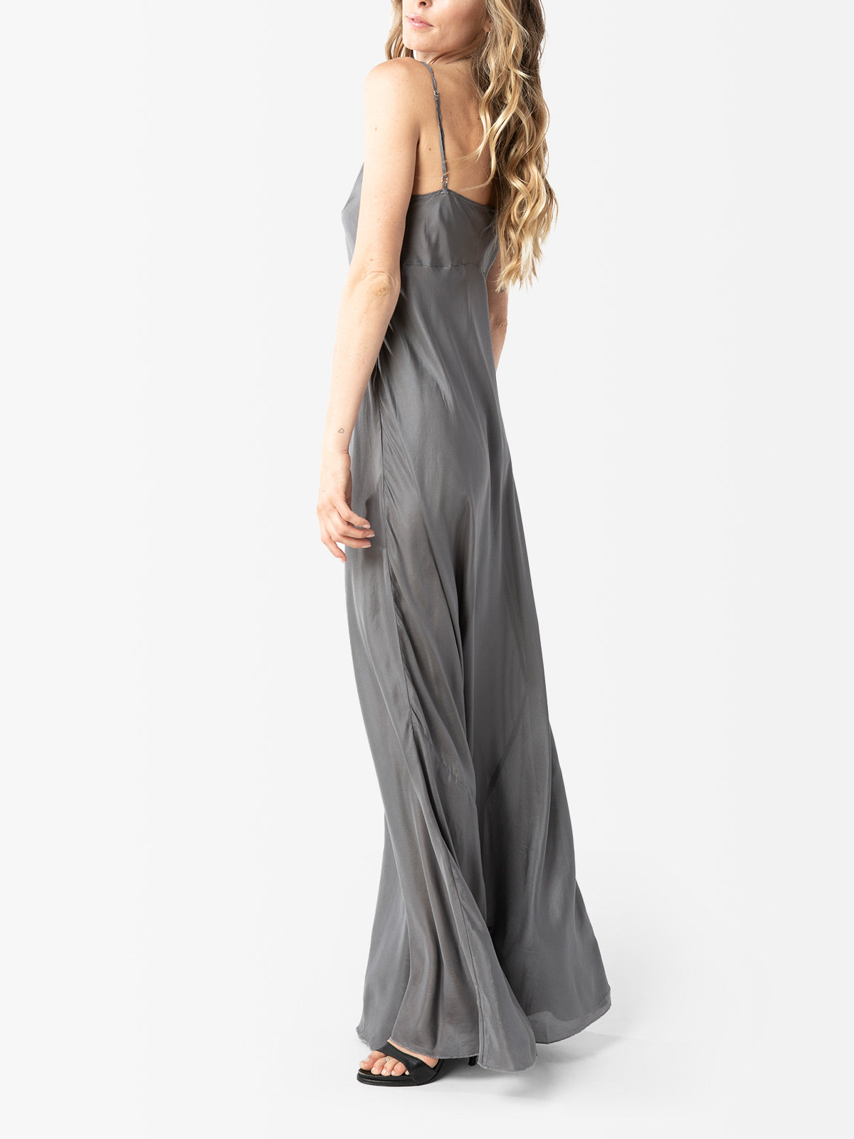 VACANCES Silk Habotai Slip Dress side