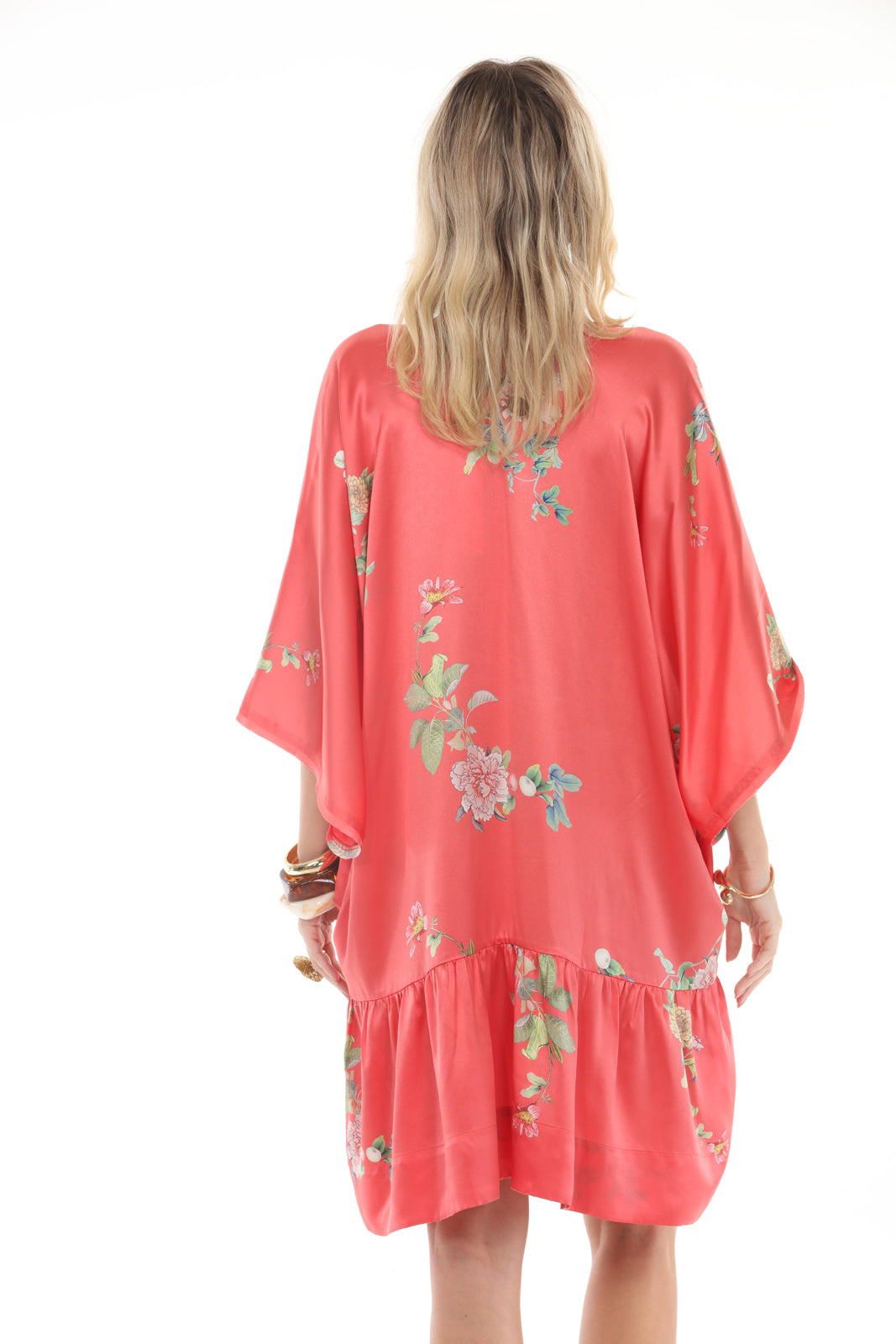 Tunic Dress With Ruffle | Coral