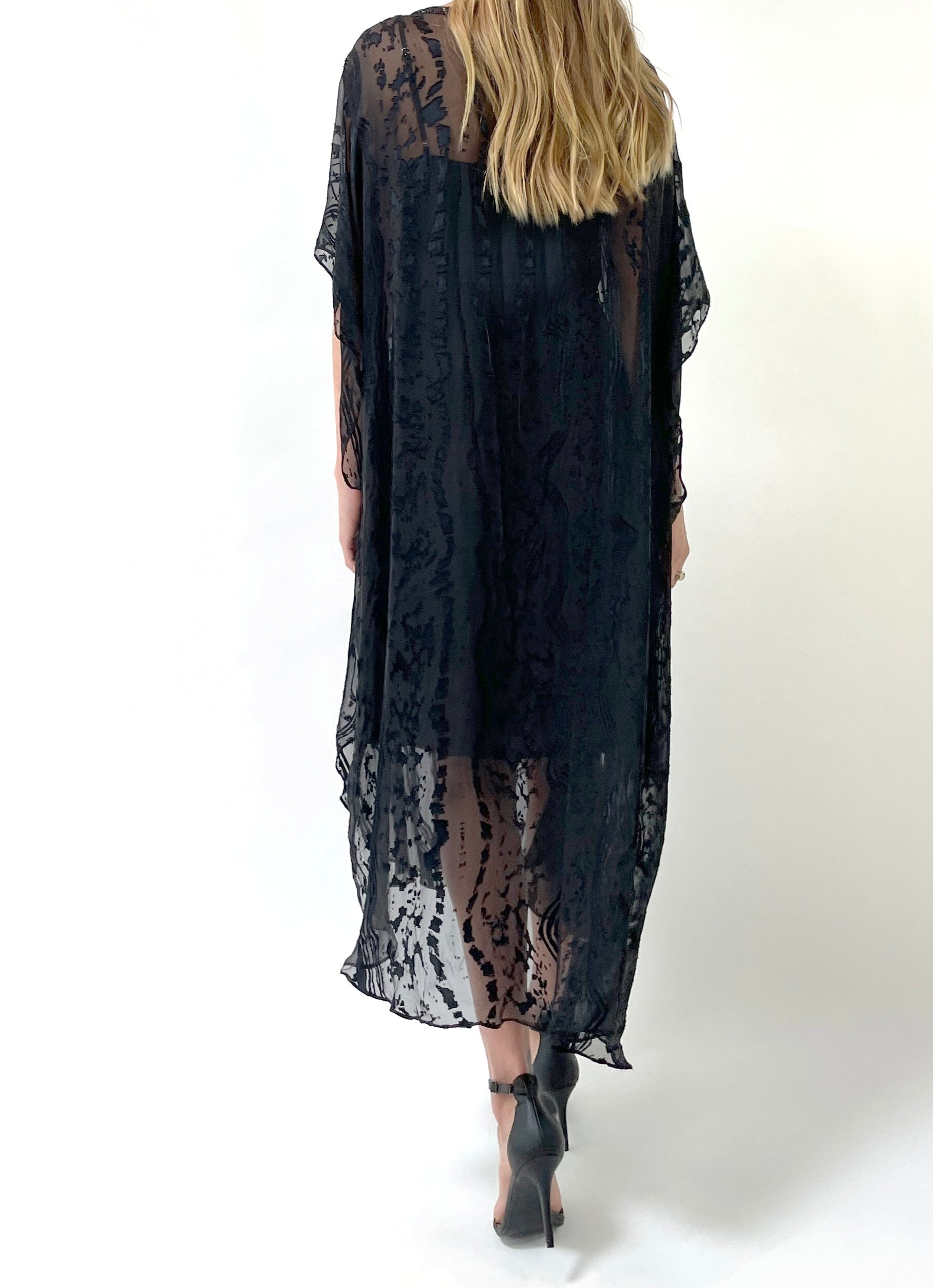 Zoe Caftan | Black - Back