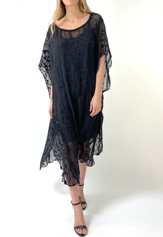 Zoe Caftan | Black - Front