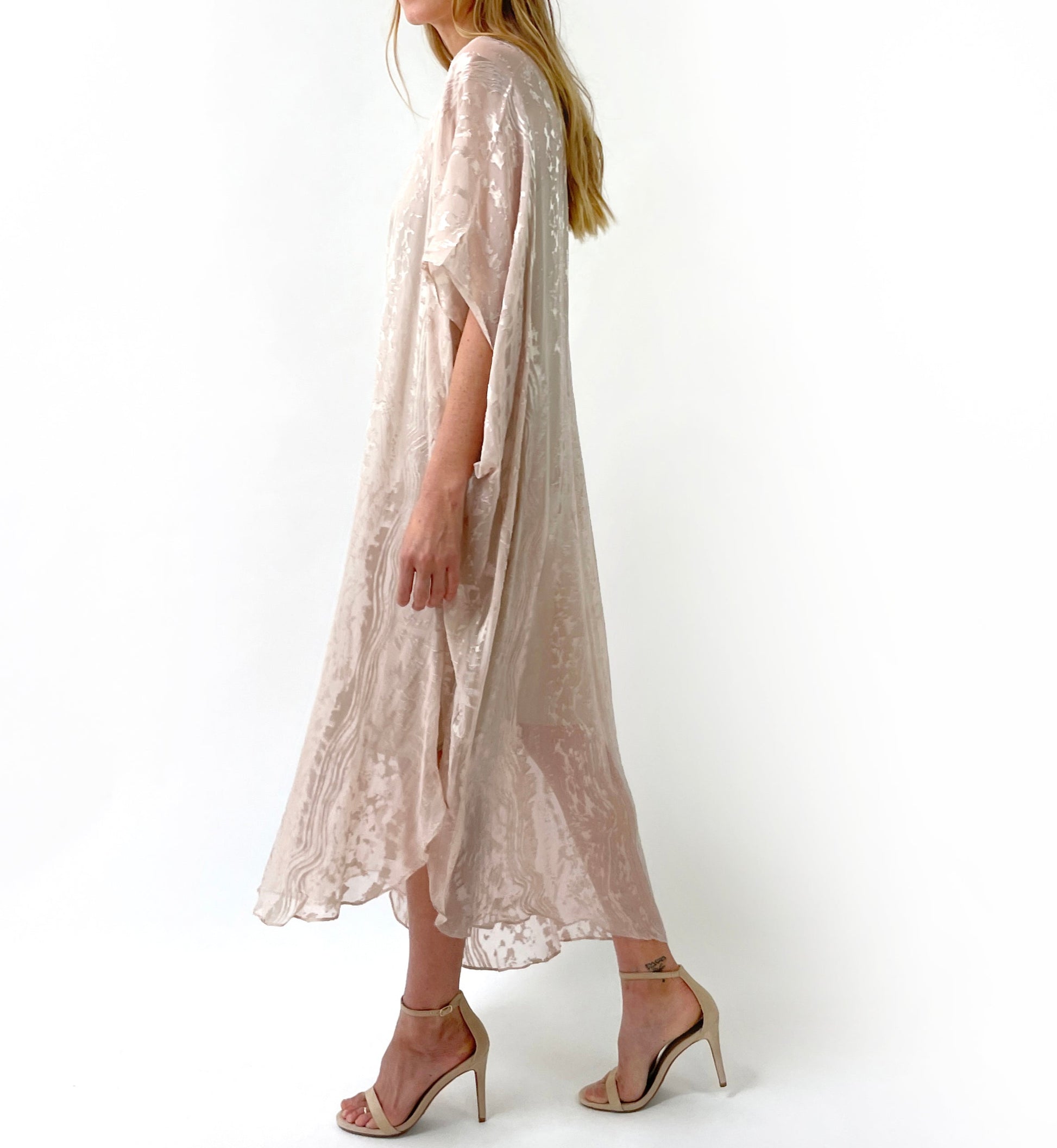 Zoe Caftan | Blush - Side