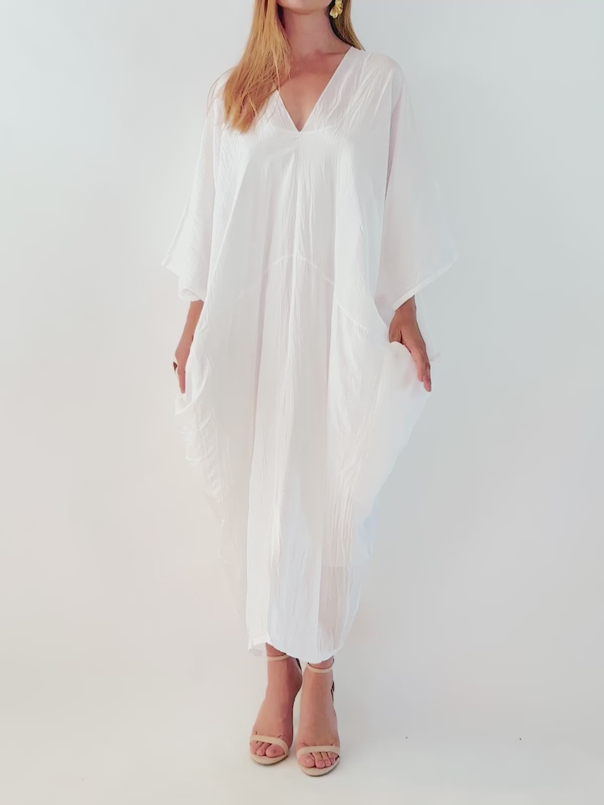 VACANCES RAE WHITE CAFTAN